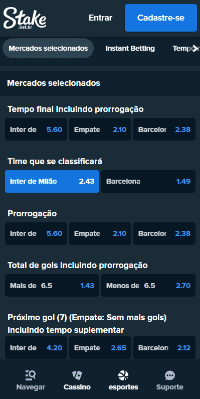 Stake odds apostas