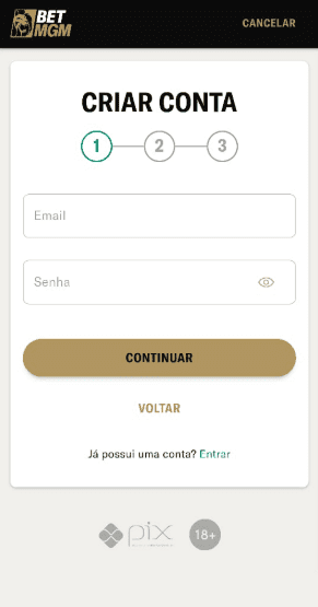 BetMGM Criar Conta