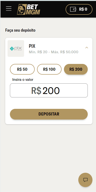 Como depositar na BetMGM