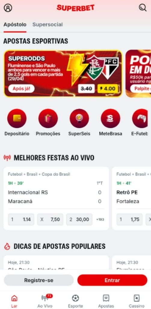Superbet Home Page