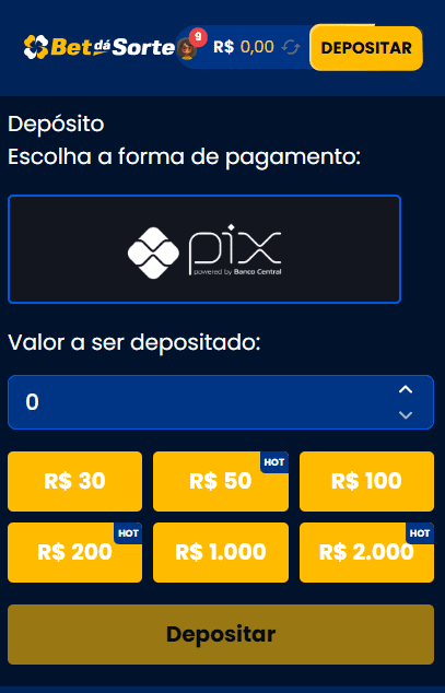 Betdasorte pagina de Depósito 