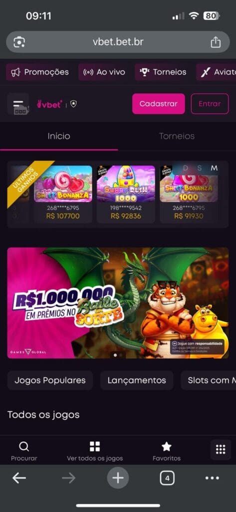 VBET página de cassinos